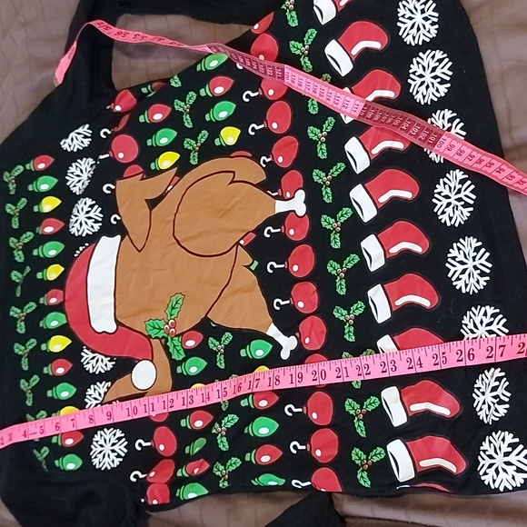 Men's Ugly Christmas turkey logo long sleeve tshirt - Picture 5 of 6